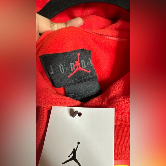 NWT Jordan Men's Jumpman Core Fleece Red Pullover Hoodie Size XXL - Picture 6 of 10